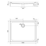 mini: Brodzik Prostokątny 100x80x16 Ze Zintegrowanym Panelem Tako Biały S204-027 Cersanit (3)
