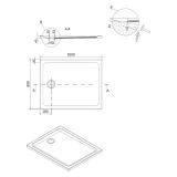 mini: Brodzik Prostokątny 100x80x4 Tako Biały S204-019 Cersanit (3)