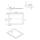 mini: Brodzik Prostokątny 120x90x4 Tako Biały S204-020 Cersanit (3)
