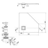 mini: Brodzik Pięciokątny 80x4 Z Syfonem Tako Slim Biały S601-130 Cersanit (3)