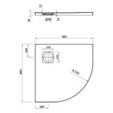 mini: Brodzik Półokrągły 80x4 Z Syfonem Tako Slim Biały S601-119 Cersanit (3)