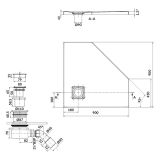 mini: Brodzik Pięciokątny 90x4 Z Syfonem Tako Slim Biały S601-129 Cersanit (3)