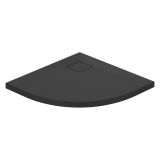 mini: Brodzik Półokrągły 80x4 Z Syfonem Tako Slim Czarny Matowy S932-163 Cersanit (1)