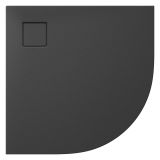 mini: Brodzik Półokrągły 90x4 Z Syfonem Tako Slim Czarny Matowy S932-164 Cersanit (2)