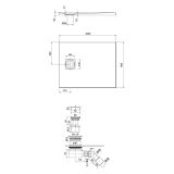 mini: Brodzik Prostokątny 100x80x4 Z Syfonem Tako Slim Szary Matowy S208-009 Cersanit (2)