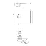 mini: Brodzik Prostokątny 120x90x4 Z Syfonem Tako Slim Szary Matowy S208-001 Cersanit (2)