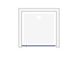 mini: Drzwi Prysznicowe Pivot 80x190 Szkło Transparentne Arteco Chrom S157-007 Cersanit (2)
