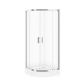 mini: Kabina Prysznicowa Półokrągła 80x80x190 Arteco Chrom S157-001 Cersanit (1)