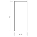 mini: Ścianka Kabiny Prysznicowej 80x200 Crea Chrom S159-009 Cersanit (3)