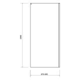 mini: Ścianka Kabiny Prysznicowej Przesuwna 90x200 Crea Chrom S900-2614 Cersanit (2)