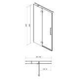 mini: Drzwi Na Zawiasach Do Kabiny Prysznicowej 90x200 Lewe Crea Chrom S159-005 Cersanit (3)