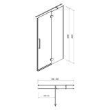 mini: Drzwi Na Zawiasach Do Kabiny Prysznicowej 90x200 Prawe Crea Chrom S159-006 Cersanit (3)