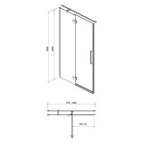 mini: Drzwi Na Zawiasach Do Kabiny Prysznicowej 100x200 Lewe Crea Chrom S159-001 Cersanit (3)