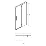 mini: Drzwi Na Zawiasach Do Kabiny Prysznicowej 100x200 Prawe  Crea Chrom S159-002 Cersanit (3)