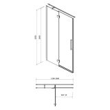 mini: Drzwi Na Zawiasach Do Kabiny Prysznicowej 120x200 Lewe Crea Chrom S159-003 Cersanit (3)