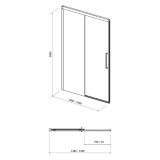 mini: Drzwi Przesuwne Do Kabiny Prysznicowej 140x200 Crea Chrom S159-008 Cersanit (3)