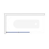 mini: Parawan Nawannowy Dwuelementowy 140x115 Easy New Chrom S301-290 Cersanit (2)