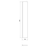 mini: Ścianka Stała Kabiny Prysznicowej Walk-In 30x200 Mille Chrom S161-013 Cersanit (2)