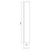 mini: Ścianka Stała Kabiny Prysznicowej Walk-In 30x200 Mille Czarny S161-015 Cersanit (2)