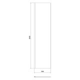 mini: Ścianka Stała Kabiny Prysznicowej Walk-In 50x200 Mille Czarny S161-016 Cersanit (2)