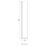 mini: Ścianka Ruchoma Kabiny Prysznicowej Walk-In 30x200 Mille Chrom S161-009 Cersanit (2)