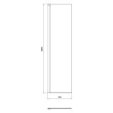 mini: Ścianka Ruchoma Kabiny Prysznicowej Walk-In 50x200 Mille Chrom S161-010 Cersanit (2)