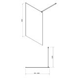 mini: Walk-In 100x200 Szkło Transparentne Mille Chrom S161-001 Cersanit (2)