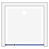 mini: Drzwi Kabiny 80x195 Lewe Szkło Transparentne Larga Złoty Matowy S164-065 Cersanit (2)