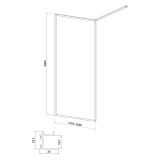 mini: Walk-In 120x200 Szkło Transparentne Larga Chrom S932-137 Cersanit (3)
