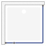 mini: Walk-In 100x200 Szkło Transparentne Larga Złoty Matowy S164-073 Cersanit (2)