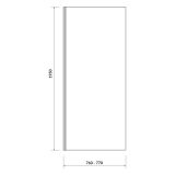 mini: Ścianka Kabiny Prysznicowej 80x195 Moduo Chrom S162-007 Cersanit (2)