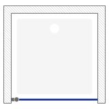 mini: Drzwi Kabiny 90x195 Pełne Szkło Transparentne Moduo Chrom S162-019 Cersanit (2)