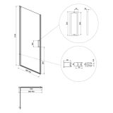 mini: Drzwi Kabiny 90x195 Pełne Szkło Transparentne Moduo Chrom S162-019 Cersanit (3)