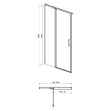 mini: Drzwi Na Zawiasach Do Kabiny Prysznicowej 80x195 Lewe  Moduo Chrom S162-003 Cersanit (3)