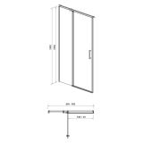 mini: Drzwi Na Zawiasach Do Kabiny Prysznicowej 90x195 Lewe  Moduo Chrom S162-005 Cersanit (3)