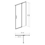 mini: Drzwi Na Zawiasach Do Kabiny Prysznicowej 90x195 Prawe Moduo Chrom S162-006 Cersanit (3)