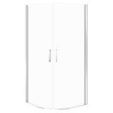mini: Kabina Półokragła 80x80x195 Drzwi Pełne Szkło Transparentne Moduo Chrom S162-018 Cersanit (1)