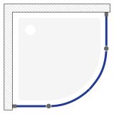 mini: Kabina Prysznicowa Półokrągła 90x90x195 Moduo Chrom S162-010 Cersanit (2)