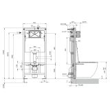 mini: Stelaż Podtynkowy Do Miski WC Z Funkcją Oszczędnego Spłukiwania Strongframe SFEWC1 Omnires (2)