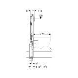 Stelaż Podtynkowy Duofix Sigma 114cm Ze Wspornikami 111.796.00.2 Geberit
