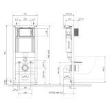 mini: Stelaż Podtynkowy Wąski Do WC Aqua K97-522 Cersanit (7)