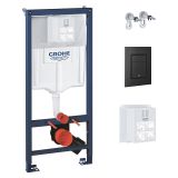 Stelaż WC Rapid SL 3w1 Z Puszką Rewizyjną Do Małych Przycisków Z Przyciskiem Skate Cosmopolitan Phantom Black 39750001+37535KF0 Grohe