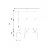 Lampa Wisząca Supuru 3L Biały SUL311P0 Ummo