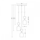Plafon Supuru 3P Czarny SUP322P3 Ummo