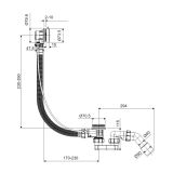 Syfon Wannowy Automatyczny Simple 2.0 80 cm, Czarny Mat ARIN.3180BL Excellent