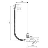 Syfon Wannowy Z Napełnianiem Czyszczony Od Góry Hover Biały ARIN.3410WH Excellent