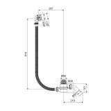 Syfon Wannowy Z Przelewem Moli Czyszczony Od Góry Grafit Szczotkowany ARIN.3210AB Excellent