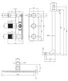 System Prysznicowy Podtynkowy Złoty Szczotkowany Contour SYSCT10GLB Omnires