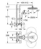 System Wannowo-Prysznicowy Tempesta System 250 Chrom 26672001 Grohe