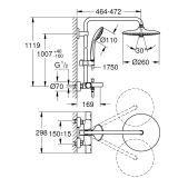 System Wannowo-Prysznicowy Z Termostatem Euphoria System 26114002 Grohe